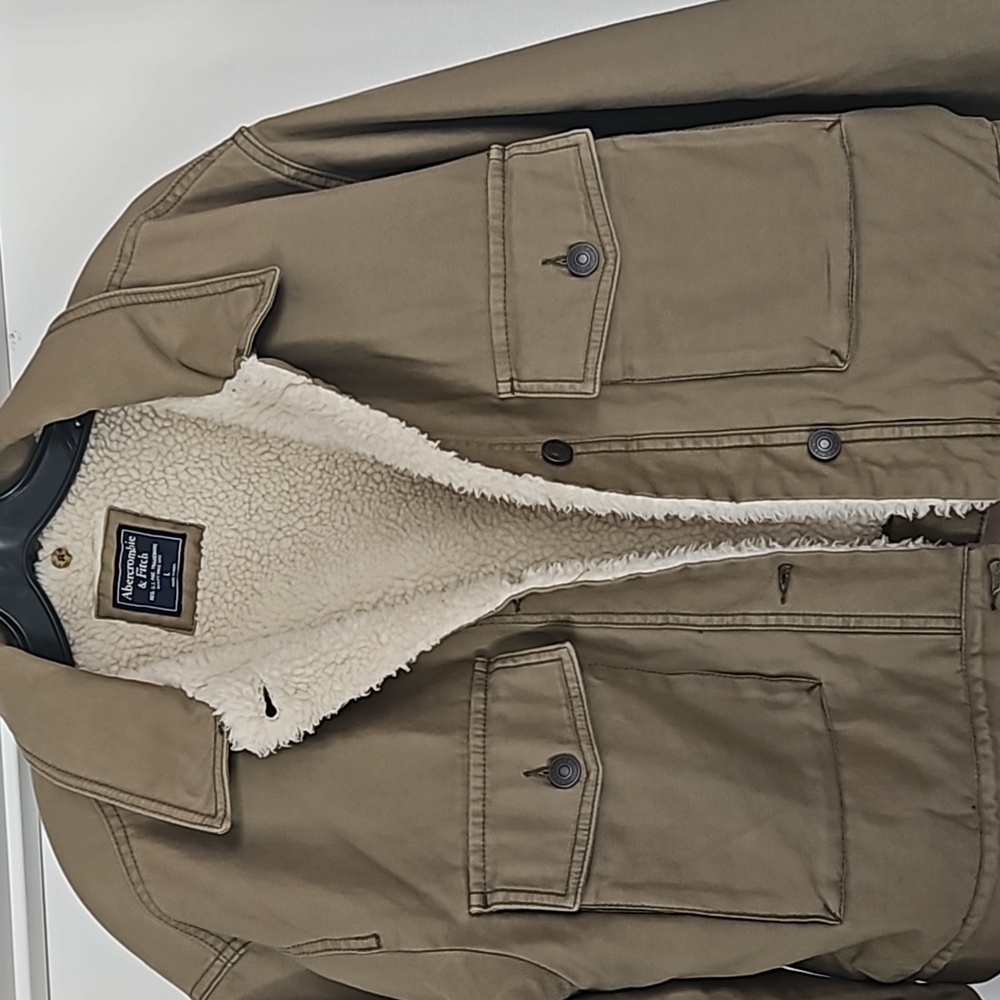 Abercrombie & Fitch Sherpa Lined Button-Down Jack… - image 4
